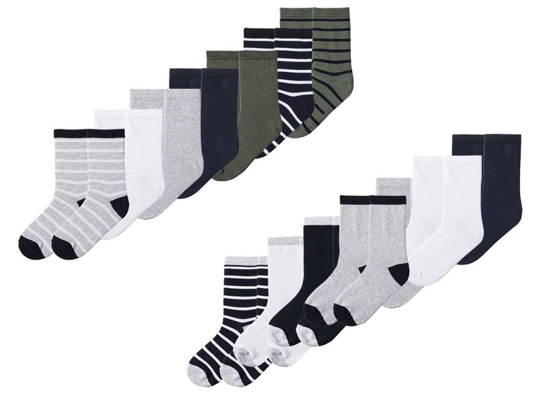 Gehe zu Vollbildansicht: PEPPERTS® Jungen Socken, mit Elasthan, hoher Bio-Baumwollanteil, 7 Paar - Bild 1