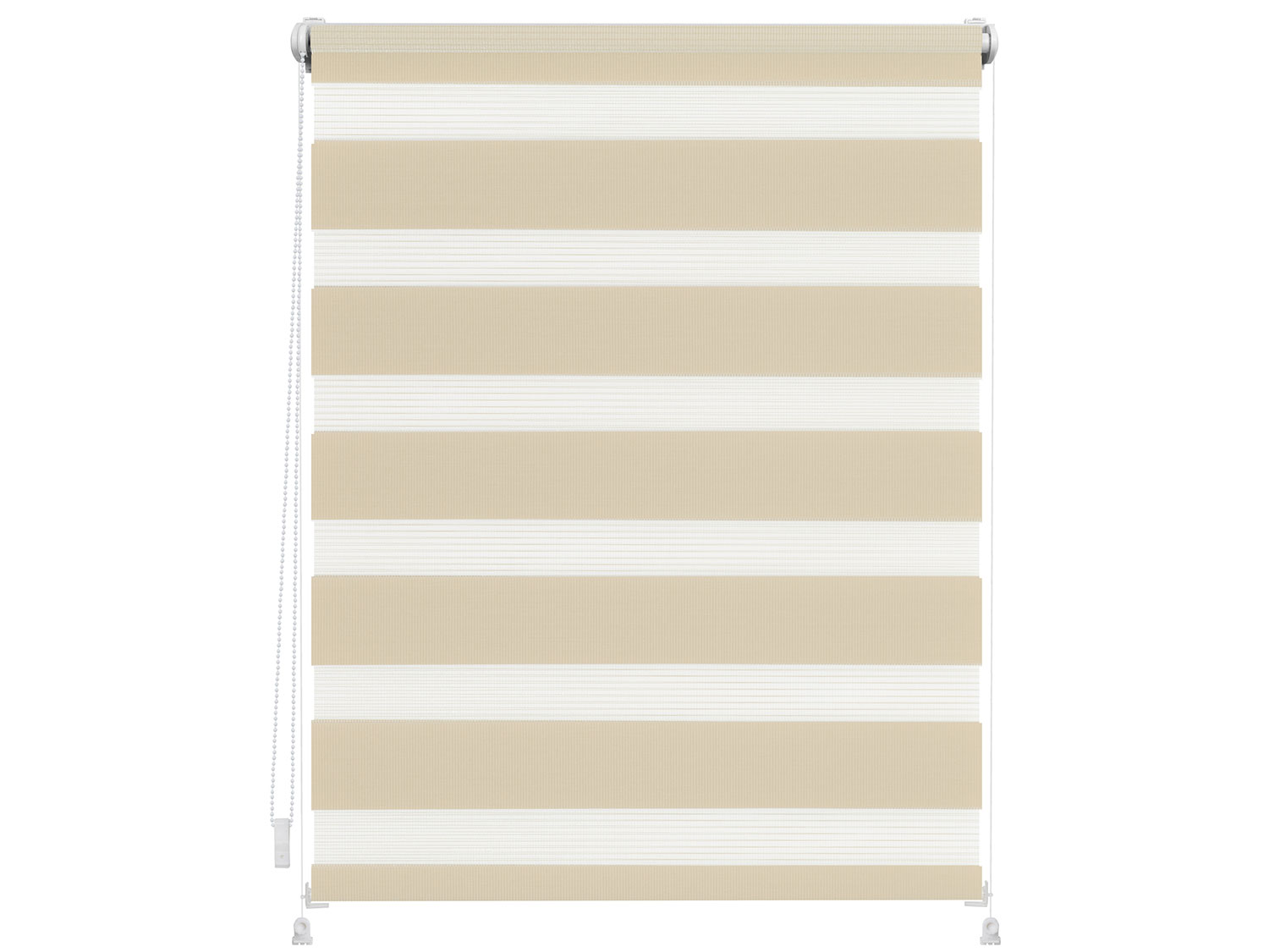 Lichtblick Duo-Rollo Klemmfix, ohne Bohren, verspannt, blickdicht (Creme, 90 x 150 cm) | 04250434155548