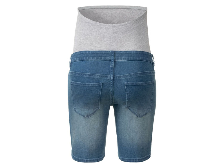 Gehe zu Vollbildansicht: esmara® Damen Umstands-Jeansshort mit elastischem Bauchband - Bild 5