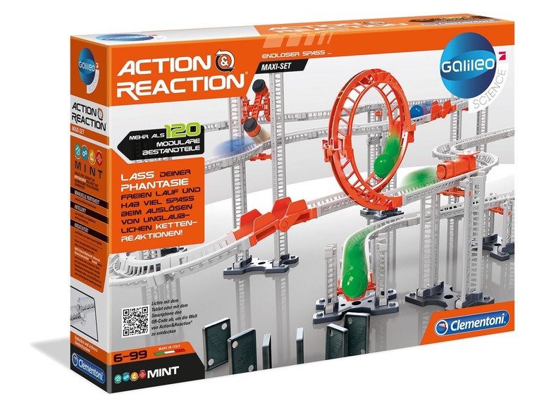 Gehe zu Vollbildansicht: Clementoni Wissenschafts-Baukasten »Action & Reaction - Maxi Set«, ab 6 Jahren - Bild 1