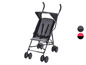 Ein schwarzer Baby Jogger City Mini GT Kinderwagen mit einem grauen Sitz.