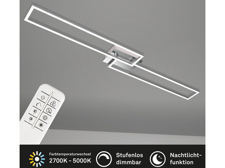 Gehe zu Vollbildansicht: Briloner CCT LED Design Deckenleuchte, Lichttemperatur + Helligkeit regulierbar - Bild 14