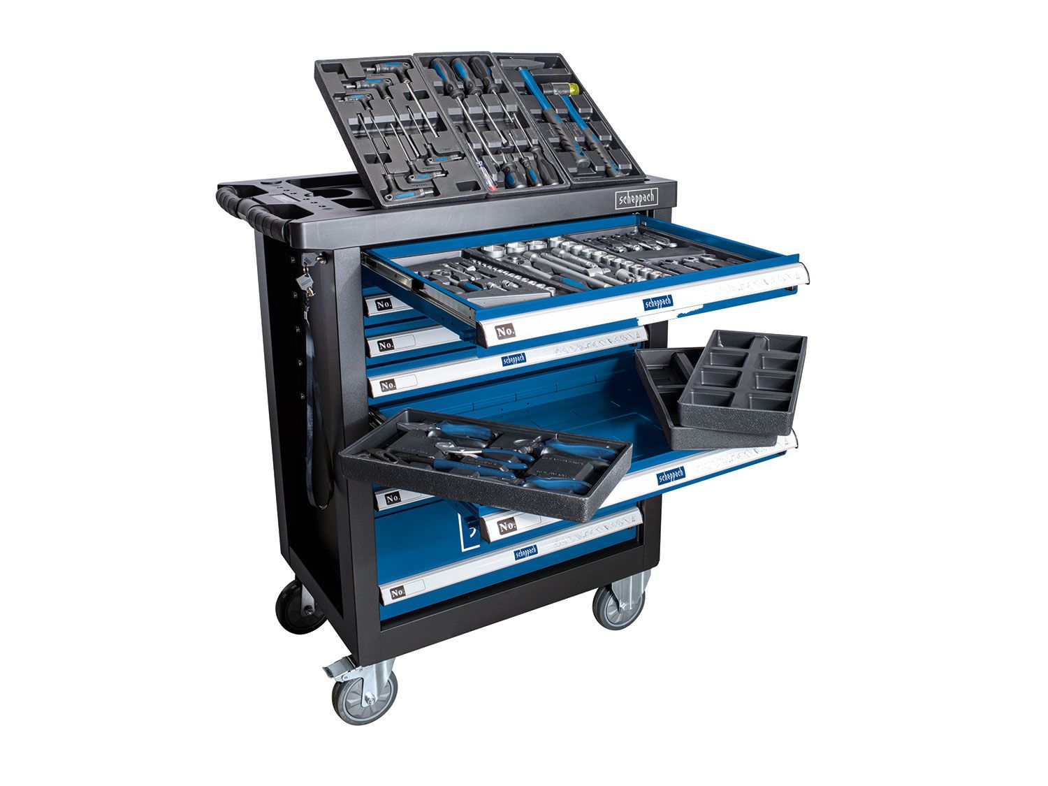 Thumbnail - scheppach Werkstattwagen »TW1100«, 71-tlg., mit 450 kg Traglast""