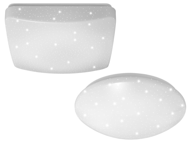 Gehe zu Vollbildansicht: LIVARNO LUX® LED-Wand- und Deckenleuchte »Starlight«, 36 LEDs, Lampenschirm mit Sternen-Effekt - Bild 1