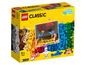 LEGO Classic Bauset mit 2 Leucht-Steinen und Ideen zum Bauen eines Gespensts, eines Hais und mehr.