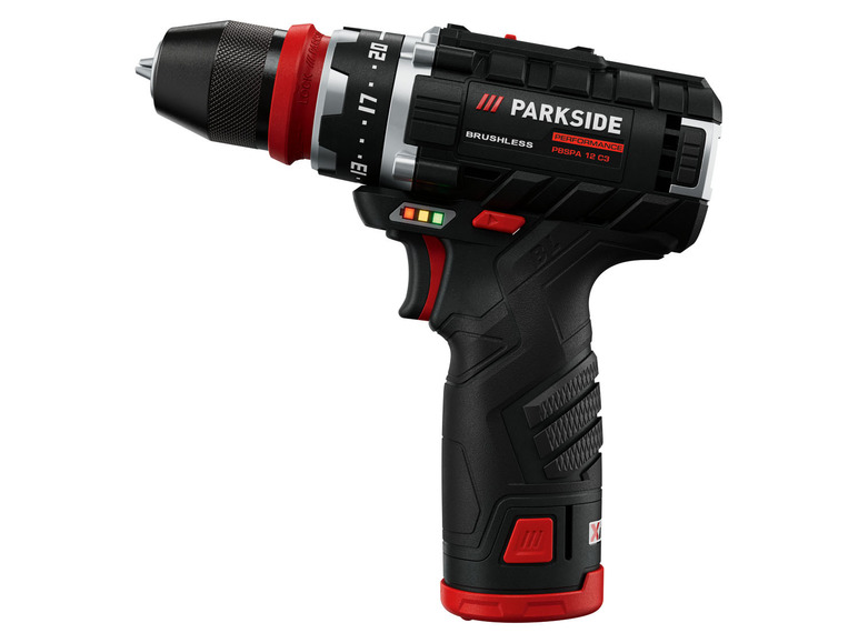 Go to full screen view: PARKSIDE PERFORMANCE cordless drill set »PBSPA 12 A1«, 12 V, with 39 pcs.  Accessories - picture 1