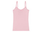 Ein enges, rosa Tanktop.