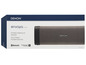Ein schwarzer Denon Envaya Mini tragbarer, wasserdichter Bluetooth-Lautsprecher.
