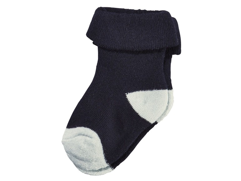 Gehe zu Vollbildansicht: LUPILU® Baby Socken Jungen, Vollplüsch, mit Bio-Baumwolle, weicher Umschlagbund, 5 Paar - Bild 2