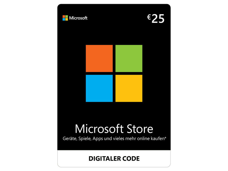 Gehe zu Vollbildansicht: Microsoft Store 25€ Guthaben - Bild 1