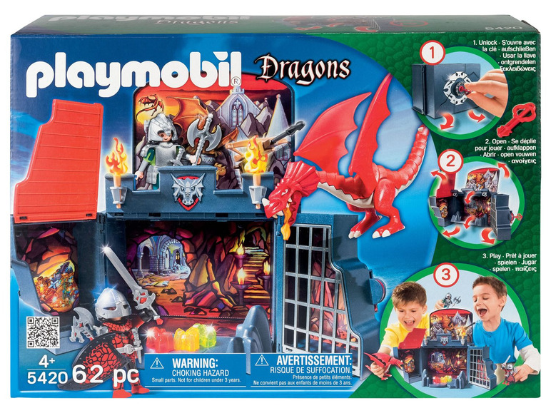 Gehe zu Vollbildansicht: Playmobil Aufklapp-Spielbox »Drachenverlies« - Bild 1
