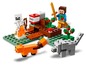 LEGO Minecraft Set mit Steve, einem Skelett, einem Wolf, einem Fuchs und einem TNT-Block.