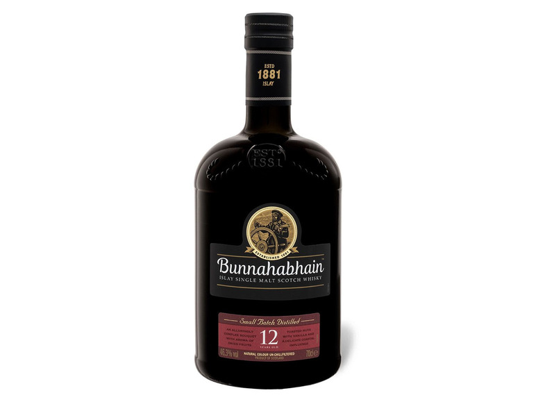 Bunnahabhain Islay Whisky mit Malt Scotch Geschenkbox 12 Vol 46,3% Single Jahre
