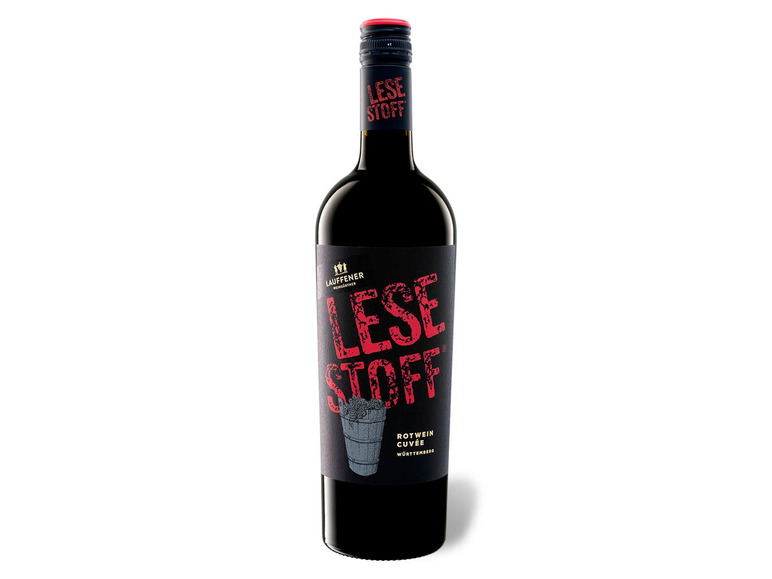 Gehe zu Vollbildansicht: Lauffener Weingärtner Lesestoff Rotwein Cuvée QbA halbtrocken, Rotwein 2020 - Bild 1
