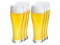 Vier Gläser voll Bier.