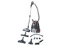 Ein Hoover Telios Staubsauger mit verschiedenen Zubehörteilen.
