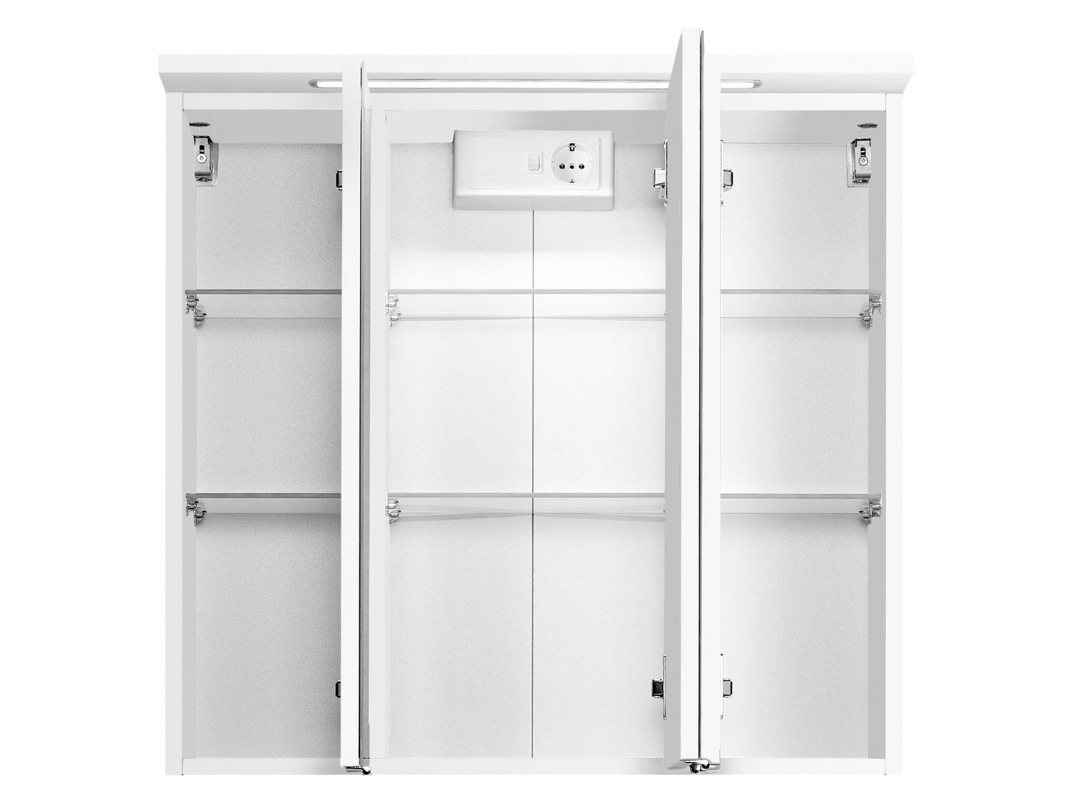 HELD Bologna 3D Spiegelschrank 60/70/80/90/100cm (LED Einbauleuchte, Weiß, 70 cm) – Bild 2 von 4