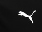 Weißes Puma-Logo auf schwarzem Hintergrund.