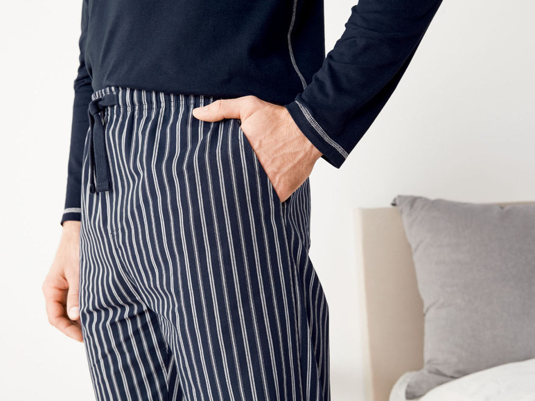 Gehe zu Vollbildansicht: LIVERGY® Herren Pyjama, mit Baumwolle - Bild 16