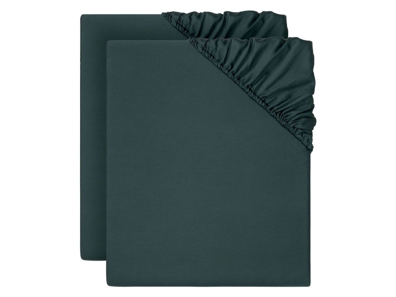 Gehe zu Vollbildansicht: MERADISO® Satin Spannbettlaken, 2 Stück, 90-100 x 200 - Bild 4