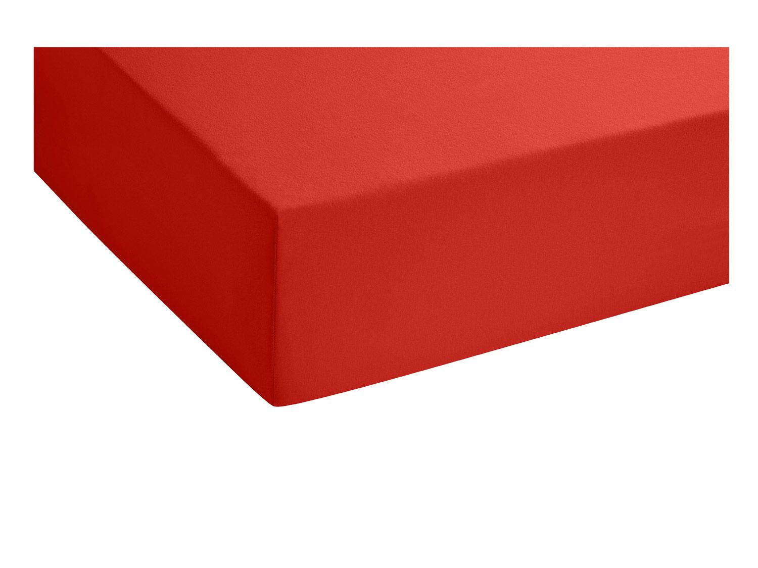 BIBERNA Feinjersey Spannbettlaken (Rot, 90 - 100 x 200 cm) – Bild 2 von 3