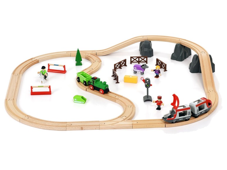 Gehe zu Vollbildansicht: BRIO World 33434 Bahn Pferde Reise Set - Bild 1