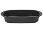 Schwarze Auflaufform zum Backen und Braten.