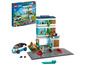 Lego City Haus mit Auto und Figuren.