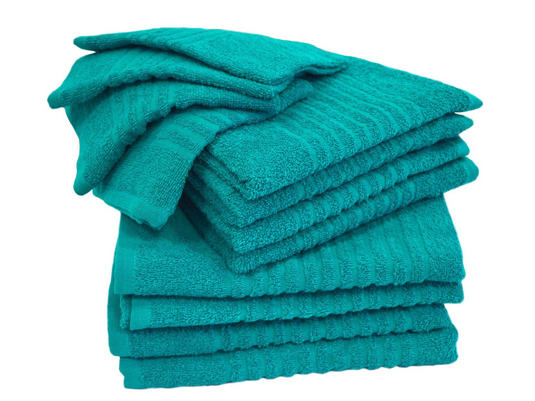 Gehe zu Vollbildansicht: Kinzler Handtuch-Set 12teilig, Frottierset: Duschtuch, Handtuch, Gästetuch, aus Baumwolle - Bild 2