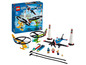 Lego City Set mit zwei Hubschraubern und einem Flugzeug.