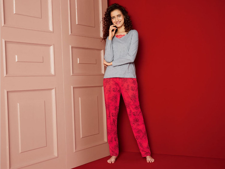 Gehe zu Vollbildansicht: ESMARA® Pyjama Damen, mit Bindeband, mit Baumwolle - Bild 10