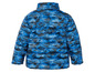 Eine blaue Jacke mit Camouflage-Muster.