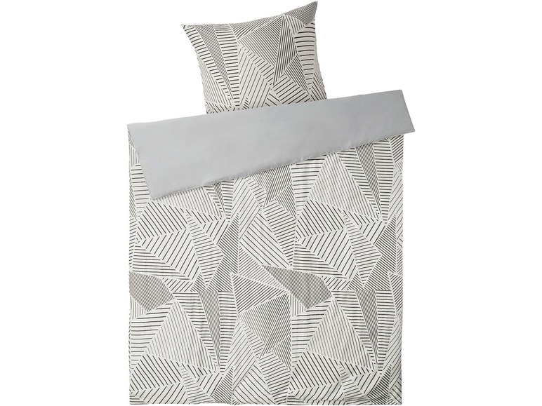 Gehe zu Vollbildansicht: MERADISO® Satin Bettwäsche, 135x200 cm, zum Wenden, mit Reißverschluss, aus Baumwolle - Bild 9