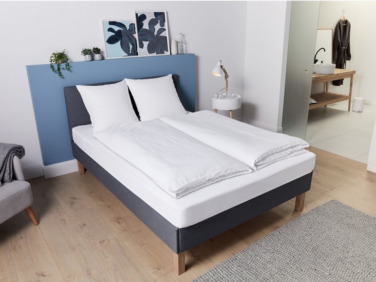 Gehe zu Vollbildansicht: MERADISO® Damast Bettwäsche, 135 x 200 cm, mit Hotelverschluss, aus reiner Baumwolle - Bild 8