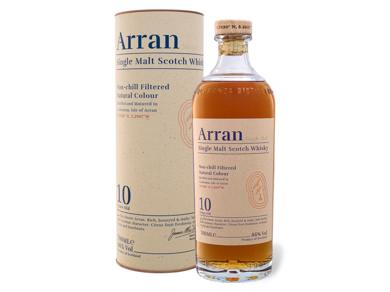 The Geschenkbox Jahre Single Malt Whisky Scotch 10 46% mit Arran Vol