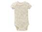 Ein Baby-Body mit kurzen Ärmeln mit einem Bären-Print.
