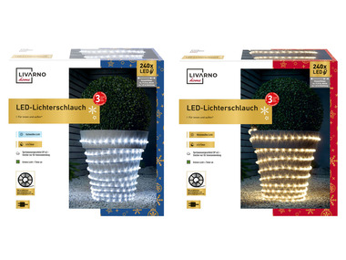LIVARNO home LED Lichterschlauch, 10 m, für innen und außen