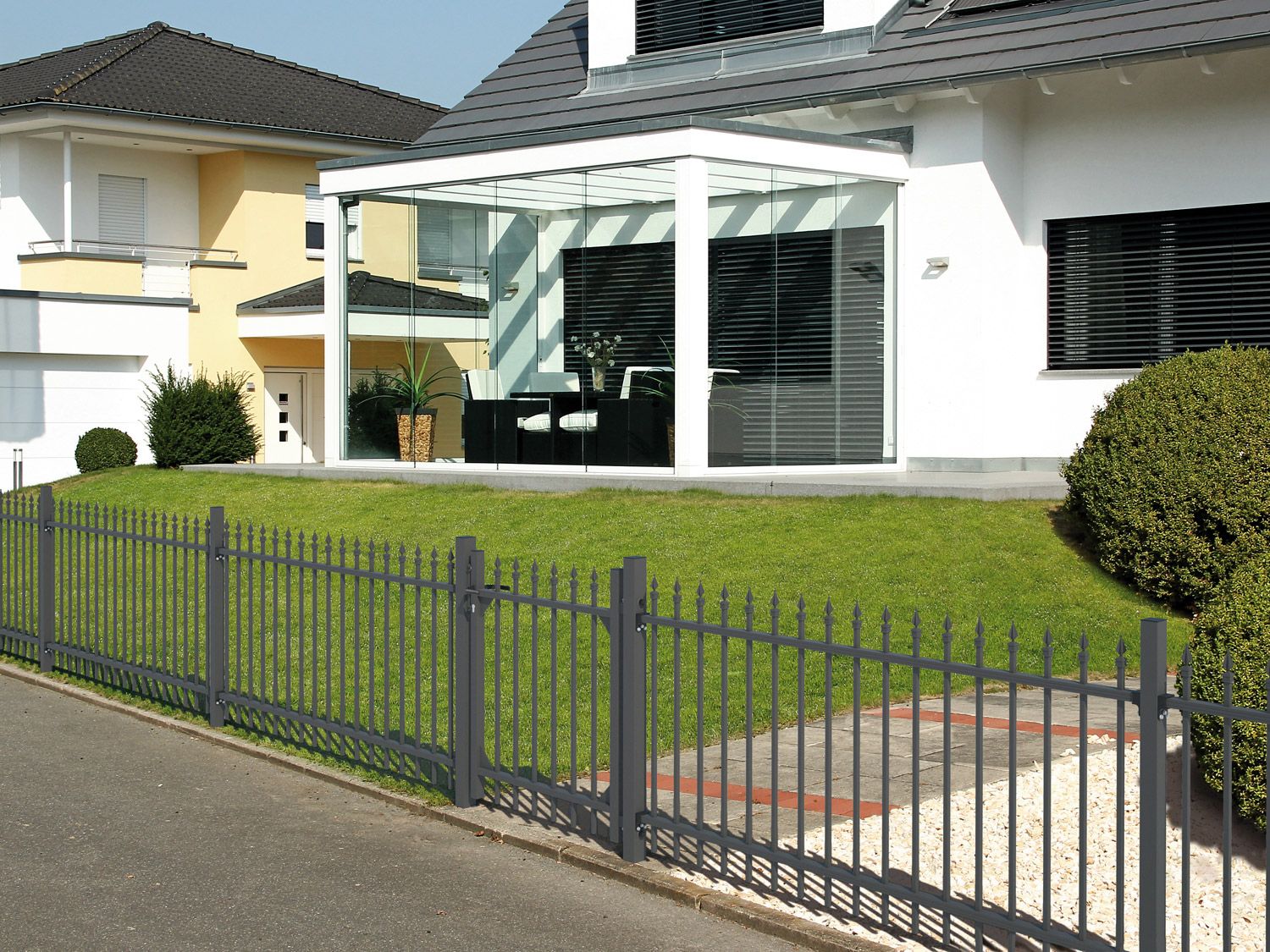 Thumbnail - ALBERTS Zaun-Anbauset Chaussee, zum Aufschrauben (Anthrazit, 100 cm)