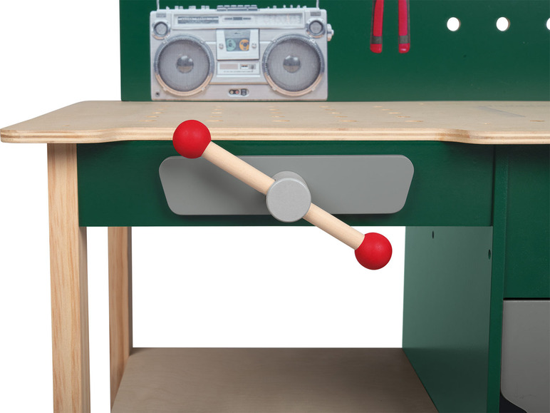 Gehe zu Vollbildansicht: PLAYTIVE® Holz Kinder Spielwerkbank, mit realistischen Sounds - Bild 8
