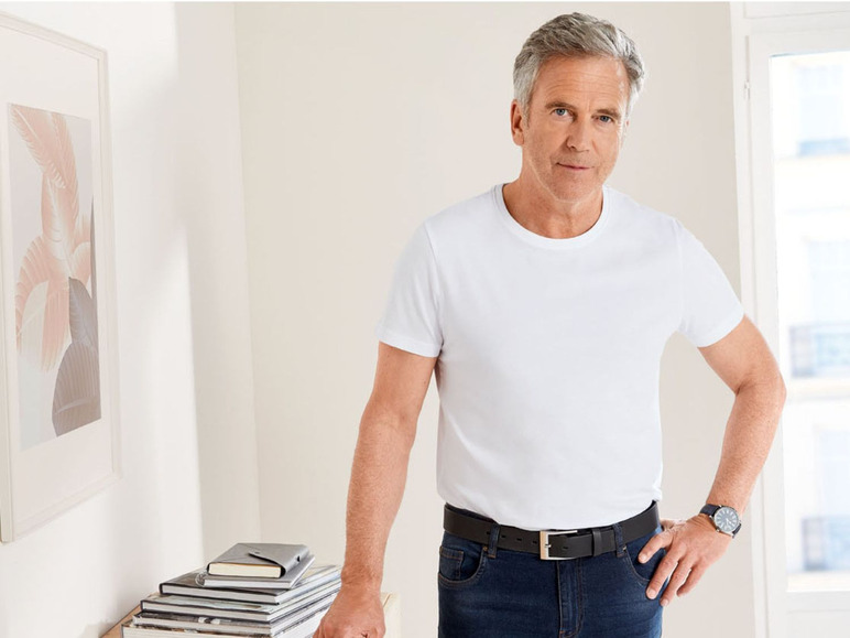 Gehe zu Vollbildansicht: LIVERGY® T-Shirt Herren, 2 Stück, aus reiner Baumwolle - Bild 7