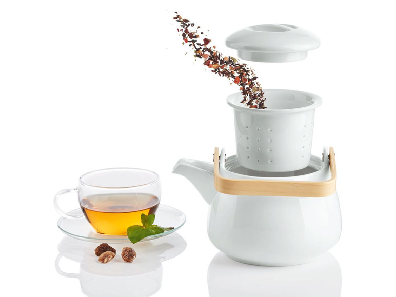 Gehe zu Vollbildansicht: ERNESTO® Teekanne, mit integriertem Filter, Deckel - Bild 4