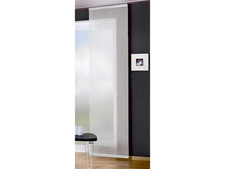 Gehe zu Vollbildansicht: Home Wohnideen Schiebevorhang Rom Uni Voile weiß 245 x 60 cm, transparent - Bild 2