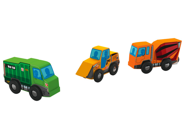 Gehe zu Vollbildansicht: Playtive Holz Fahrzeug-Sets, 3-teilig, Modell 2021 - Bild 7