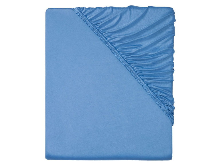 Blaues Spannbettlaken