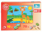 Playtive Magnetpuzzle mit Tiermotiv, 80 Teile.