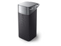 Ein schwarzer tragbarer Bluetooth-Lautsprecher von Philips.