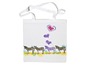 Weiße Tote Bag mit Zebras und Herzen.