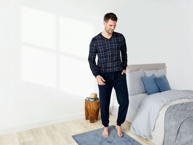 Gehe zu Vollbildansicht: LIVERGY® Herren Pyjama, in wärmender Fleece-Qualität - Bild 3