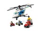 LEGO City Polizei-Helikopter mit Diebeswagen und Motorrad.