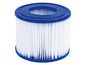 Ein blauer Poolfilter zum Reinigen von Wasser.